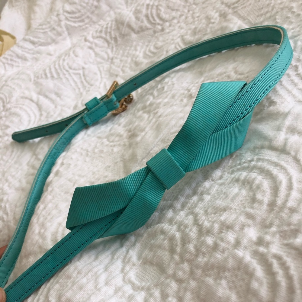 Lilly Pulitzer Teal Bow Belt